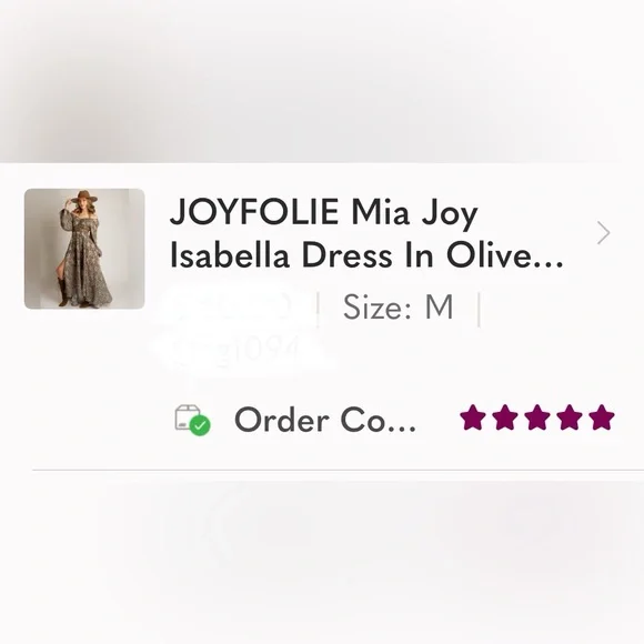 JOYFOLIE Mia Joy Isabella Dress In Olive Floral - Picture 11 of 16